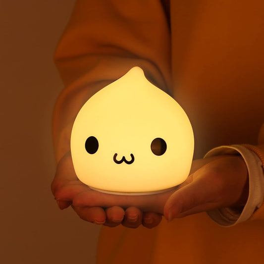 Night Light for Kids, Cute Lamp Dumpling Light Birthday Gifts for Girls Boys, Kawaii Nightlight Silicone Portable Nursery Battery Powered Animal Night Lights for Baby Toddler Teen Bedrooms